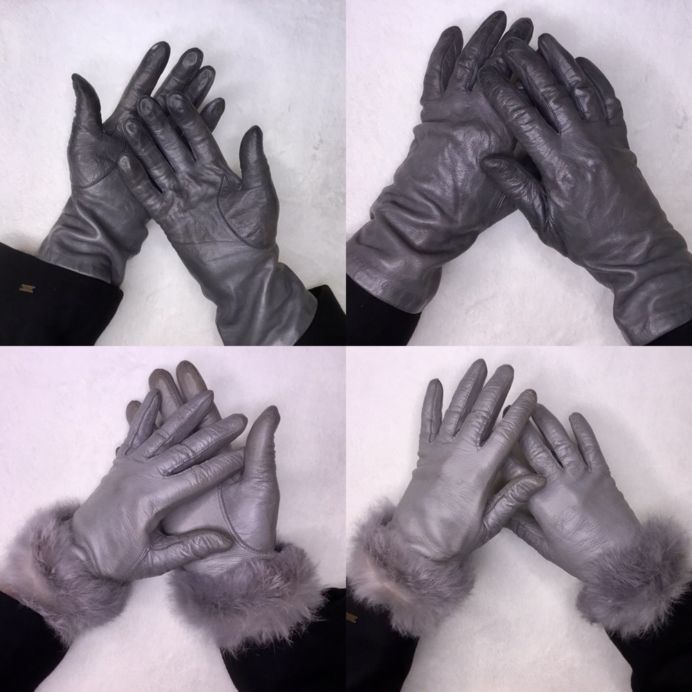 Vintage leather, silk lined gloves, BOGO 2 for 1